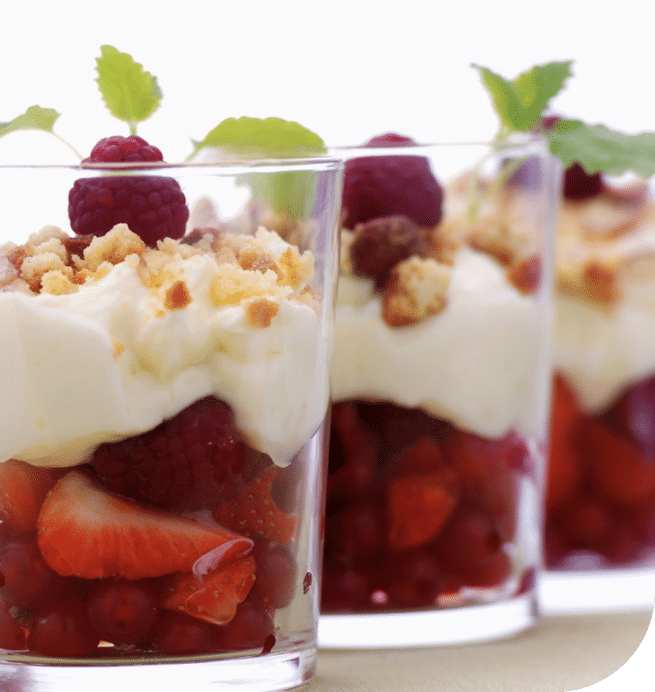 strawberry deserts rounded